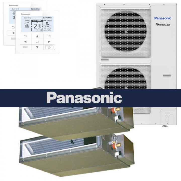 Pakiet Multisplit Panasonic model kanałowy 2x2.5 kW z rozprowadzeniem na 2 pokoje